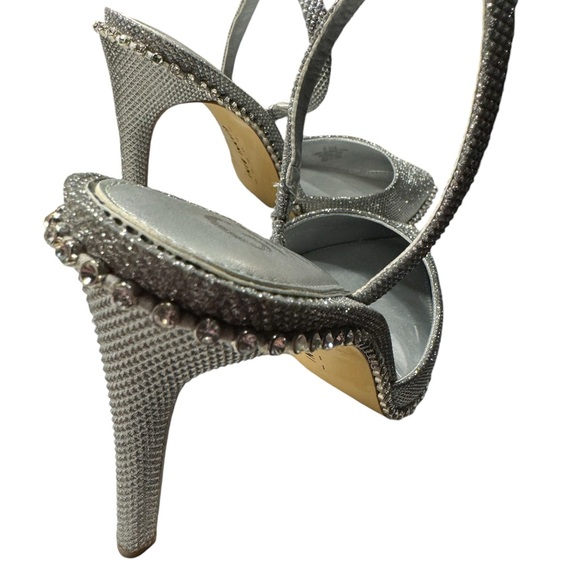 GIANNI BINI  gorgeous silver dress heels; EUC: Very elegant! - Picture 5 of 11